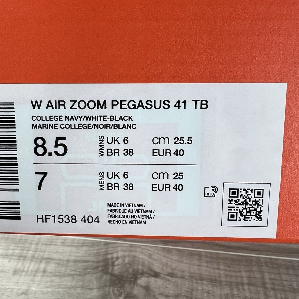 Size 8.5 - Women's Nike Air Zoom Pegasus 41 Running Shoes College Navy White NEW - Picture 11 of 11